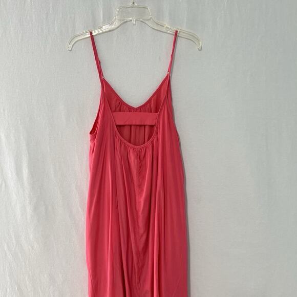 Sunset & Spring Coral Midi Maxi Dress L Sleeveless Breathable Flowy Resort - Picture 5 of 11